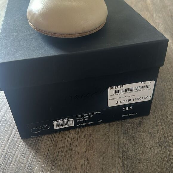 Marsell Zerotto Leather Slip-On Ballerina Flats Shoes Beige Women's Size 36.5 - Picture 7 of 7